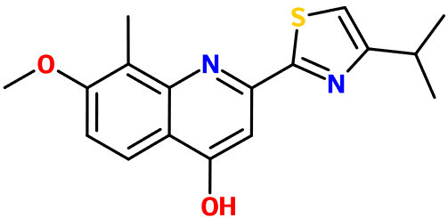 (图片) MC003252 2-(4-iPr-1,3-thiazol-2-yl)-7-MeO-8-Me-4-quinolinol